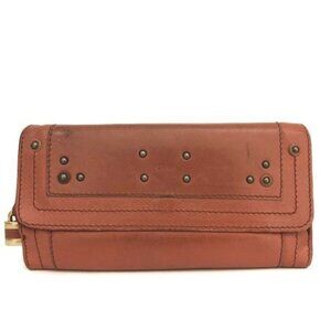 Chloe Paddington Leather Long Bifold Wallet Orange/7BE1759